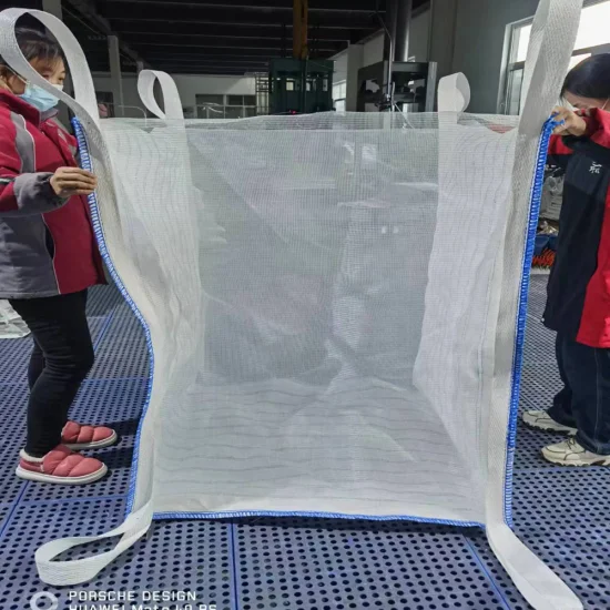 Factory Supply 800kg Bulk Bag PP Laminated FIBC Super Sack Breathable Jumbo Bag 1.5ton Sling Tote Bag 1500kg Firewood Big Bag
