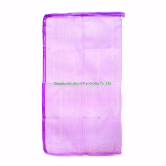 GRS SGS CE Wholesale Durable Plastic Drawstring Packing 50lb 50kg Potato Onion Cabbage Garlic Fruit Orange Bean Firewood Empty PP Tubular Leno Mesh Net Bag
